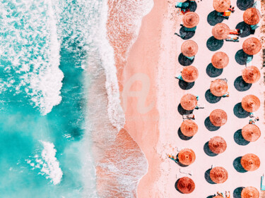 Fotografie getiteld "Beach Print, Aerial…" door Radu Bercan, Origineel Kunstwerk, Digitale fotografie