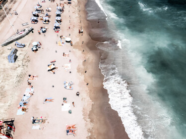 People On Beach, Aerial Drone Photography Art Print, Summer Photography titled "People On Beach, Ae…" by Radu Bercan, Original Artwork, Digital Photography