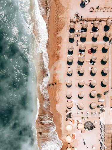 Photographie intitulée "Ocean Print, Aerial…" par Radu Bercan, Œuvre d'art originale, Photographie numérique