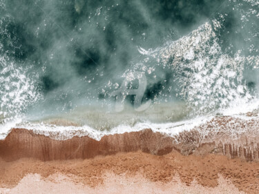 Fotografia intitolato "Aerial Ocean Print,…" da Radu Bercan, Opera d'arte originale, Fotografia digitale