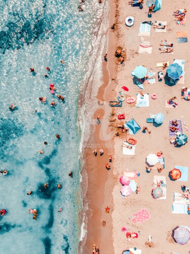 Photography titled "Summer Beach Umbrel…" by Radu Bercan, Original Artwork, Digital Photography