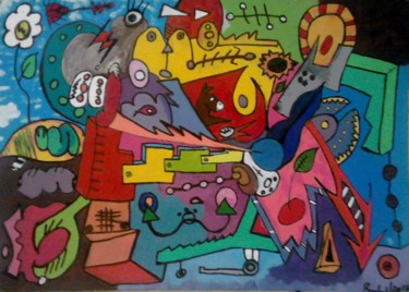 Pintura intitulada "A mula" por Rafael Lima, Obras de arte originais
