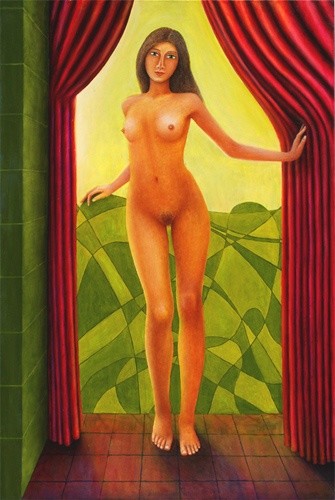 Painting titled "Nude" by Rafael Gallardo, Original Artwork