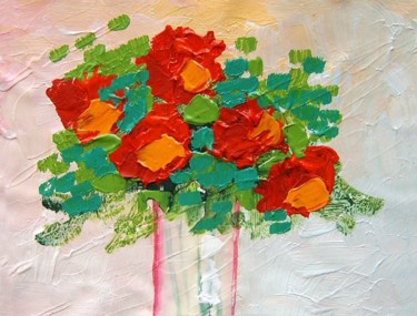 Pintura intitulada "The Roses - As Rosas" por Jefferson Teixeira, Obras de arte originais