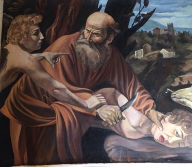 Картина под названием "The Sacrifice of Av…" - Constantine, Подлинное произведение искусства, Масло