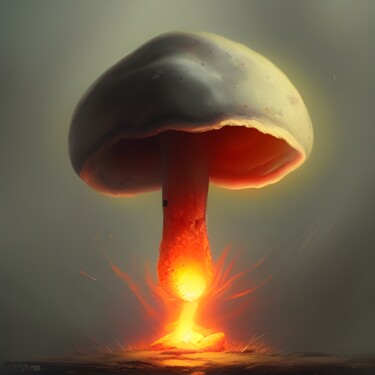 Arte digitale intitolato "nuclear mushroom" da Rafał Bartoszczyk, Opera d'arte originale, Lavoro digitale 2D