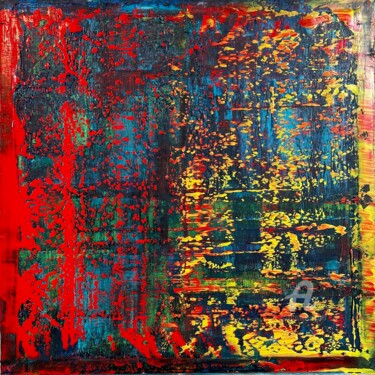Painting titled "Abstract N7221" by Rafal Dobosz, Original Artwork, Oil