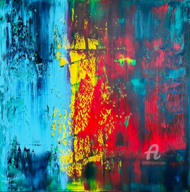Painting titled "Abstract N71121" by Rafal Dobosz, Original Artwork, Oil