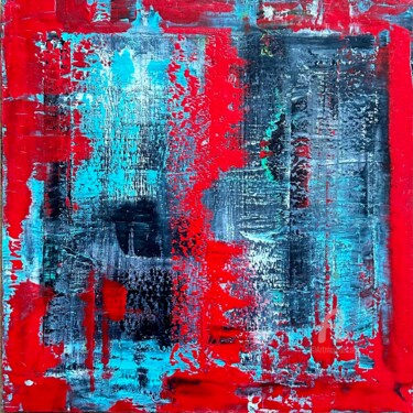 Painting titled "Abstract N1121" by Rafal Dobosz, Original Artwork, Oil