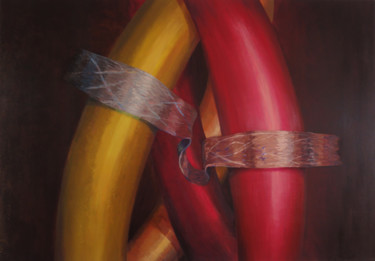 Painting titled "United Colors AKAL" by Rafał Labijak, Original Artwork, Oil