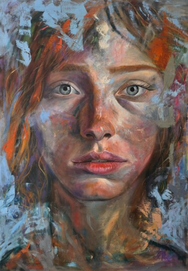 Painting titled "Fragility" by Rafał Stryjecki, Original Artwork, Oil