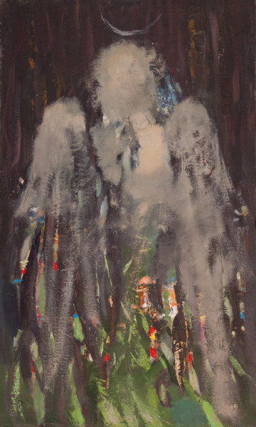 Painting titled "Forest Nymph" by Rafayel Muradov, Original Artwork, Oil