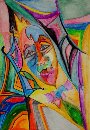 Pittura intitolato "Anche se colorata,…" da Raffaela Quaiotti, Opera d'arte originale, Acrilico