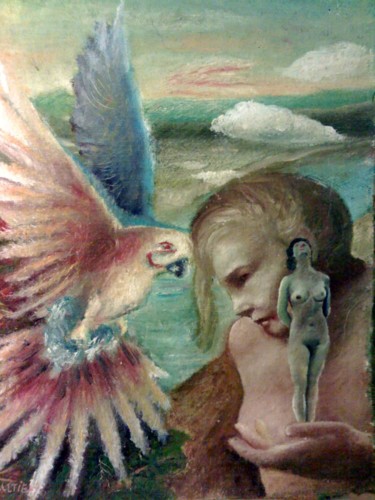 Pittura intitolato "Pallade Atena" da Raffaele Altieri, Opera d'arte originale, Olio
