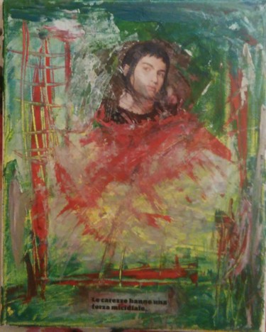 Pittura intitolato "le carezze hanno un…" da Raffaele Cappa, Opera d'arte originale