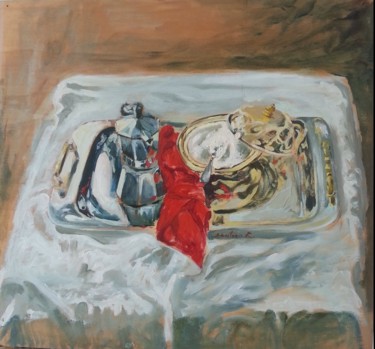 Pittura intitolato "natura-morta-con-ca…" da Raffaele, Opera d'arte originale