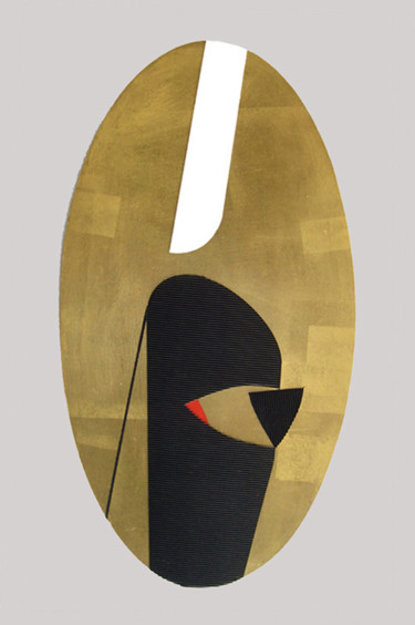 Painting titled "Ovale 02" by Raffaele Iannone, Original Artwork, Acrylic