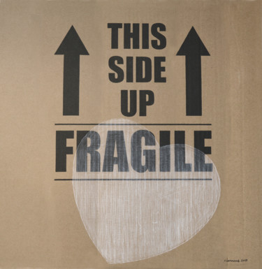 Collages intitulée "AF Fragile" par Raffaele Iannone, Œuvre d'art originale, Collages