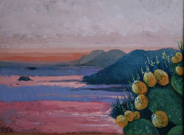 Painting titled "costiera-amalfitana…" by Raffaele Tango, Original Artwork