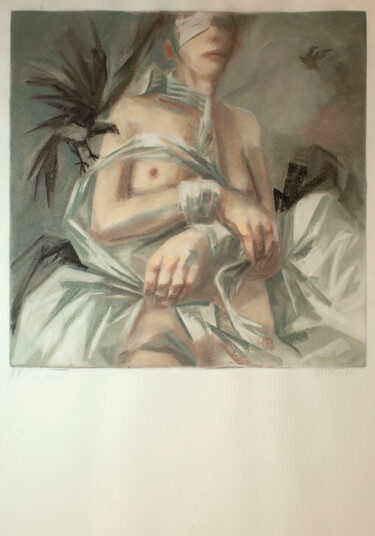 Ζωγραφική με τίτλο "Op.489 MMXX" από Rafferoico, Αυθεντικά έργα τέχνης, Κιμωλία