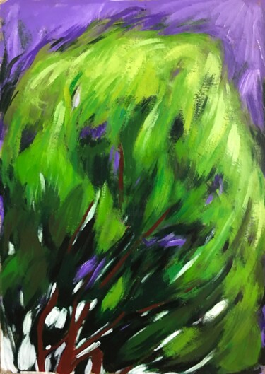 Painting titled "''Tree''" by Raffi Ghazaryan, Original Artwork, Acrylic