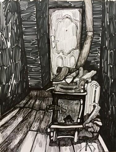 Рисунок под названием "''My warm home''" - Raffi Ghazaryan, Подлинное произведение искусства, Гелевая ручка