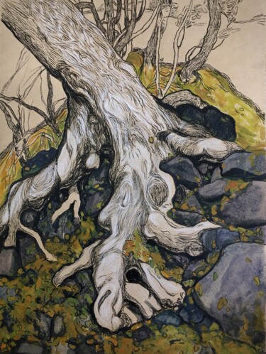 Ζωγραφική με τίτλο "'''The tree''" από Raffi Ghazaryan, Αυθεντικά έργα τέχνης, Ακρυλικό
