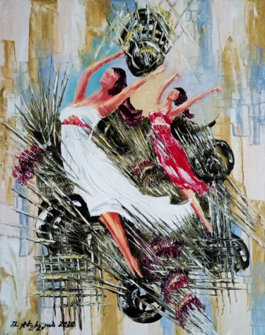 Peinture intitulée "Ecstasy series-1 (4…" par Raffik Qeshishyan, Œuvre d'art originale, Huile Monté sur Châssis en bois