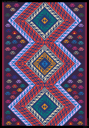 Digital Arts titled "Armenian carpet" by Raffi Kassis, Original Artwork, 2D Digital Work