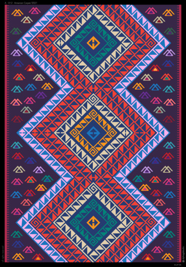 Grafika cyfrowa / sztuka generowana cyfrowo zatytułowany „Armenian carpet” autorstwa Raffi Kassis, Oryginalna praca, 2D prac…