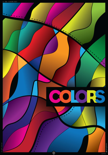 Digitale Kunst mit dem Titel "Colors" von Raffi Kassis, Original-Kunstwerk, 2D digitale Arbeit