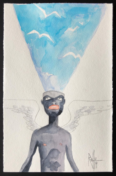 Pintura titulada "Habana Angel 2" por Raffu, Obra de arte original, Acuarela
