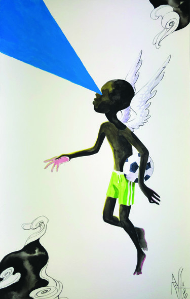Malarstwo zatytułowany „Vision et Envol” autorstwa Raffu, Oryginalna praca, Akwarela
