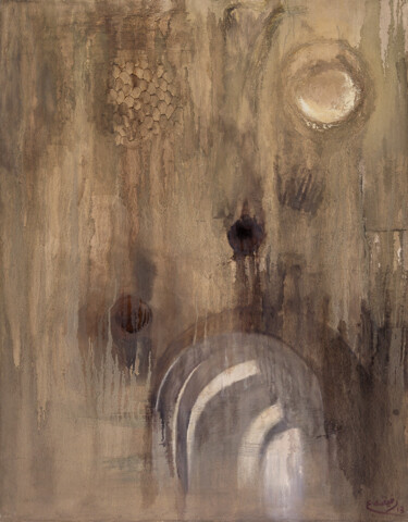 Peinture intitulée "Ruelle en medina" par Rafikaazzaoui, Œuvre d'art originale, Huile