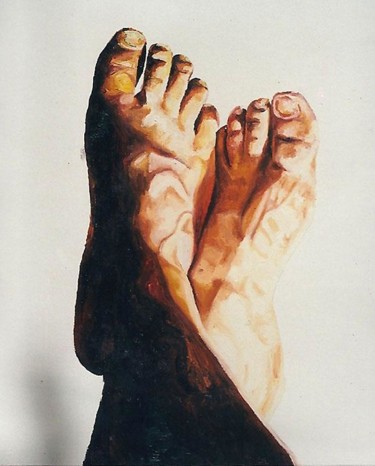realism art painting realistic man legs paintings Peinture intitulée "realism art paintin…" par Raphael Perez, Œuvre d'art originale, Huile