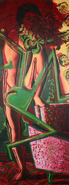 man woman couple paintings expressive artwork Ζωγραφική με τίτλο "man woman couple pa…" από Raphael Perez, Αυθεντικά έργα τέχνης, Ακρυλικό