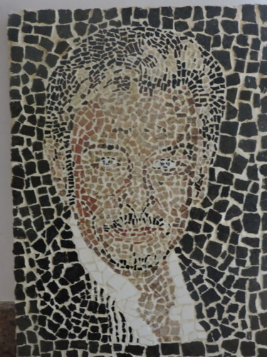 Painting titled "Mosaïque portrait" by Raymond Ribou, Original Artwork