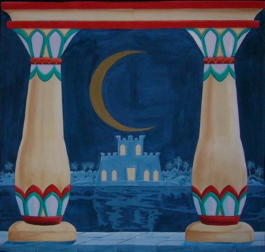 Pittura intitolato "EGYPTIAN SHOW - Qui…" da Rafox, Opera d'arte originale