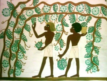 Pittura intitolato "EGITTO - vendemmia" da Rafox, Opera d'arte originale
