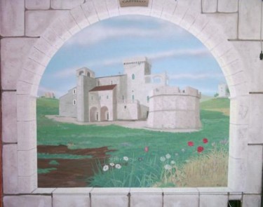 Pittura intitolato "Castello di Convers…" da Rafox, Opera d'arte originale