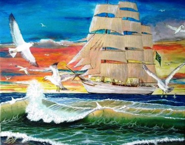 Pittura intitolato "Cisne Branco" da Ricardo Alves Ferreira Raf, Opera d'arte originale