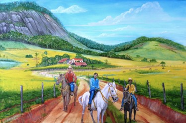 Pintura titulada "Serra do Pão de Ló" por Ricardo Alves Ferreira Raf, Obra de arte original