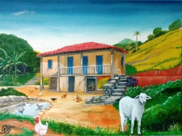 Painting titled "Casinha da Serra de…" by Ricardo Alves Ferreira Raf, Original Artwork