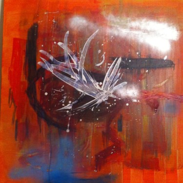 Malerei mit dem Titel "Feu blanc" von Rosa Aranda Garcin, Original-Kunstwerk, Acryl