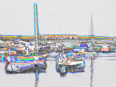 Petit-port de Normandie Photographie intitulée "Petit-port de Norma…" par Christian Ragaine, Œuvre d'art originale,