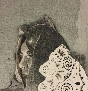 Printmaking titled "HORS-CHAMP" by Rahma Neili, Original Artwork, Collagraphy