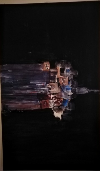 Pittura intitolato "Among many, one." da Rahma Kesibi, Opera d'arte originale, Acrilico Montato su Pannello di legno