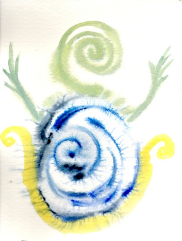 Peinture intitulée "Eclosion" par Rahsan, Œuvre d'art originale, Aquarelle