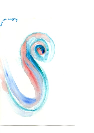 Peinture intitulée "Spirale déployée3" par Rahsan, Œuvre d'art originale, Aquarelle