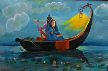 Peinture intitulée "Radha krushna" par Rahul Bichkar, Œuvre d'art originale, Acrylique